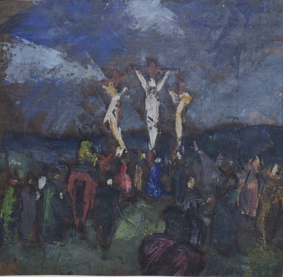 Magyar: Golgota, Oil on canvas, By Balázs János 1923 [Public domain], via Wikimedia Commons