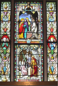Stained glass window titled "St John's Resurrection" found in an Episcopal church in Washington D.C.