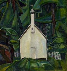 a photo of "Indian Church" painting by Emily Carr