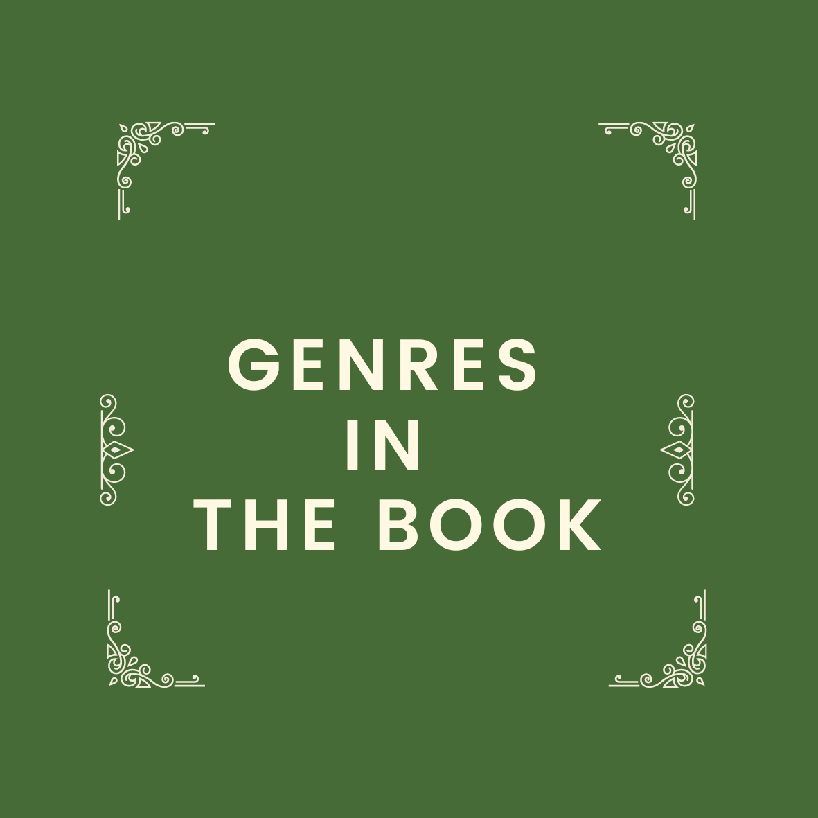 Poem title: Genres in the Book